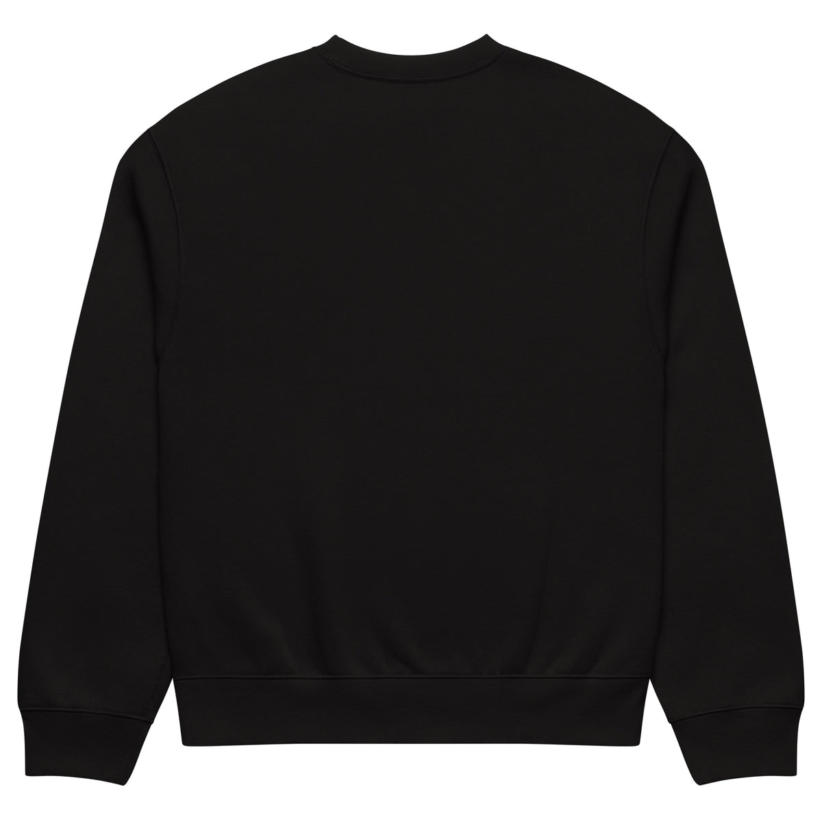Ignis Become the Spark design, Be Magical collection, on a black oversized heavyweight sweatshirt, back view