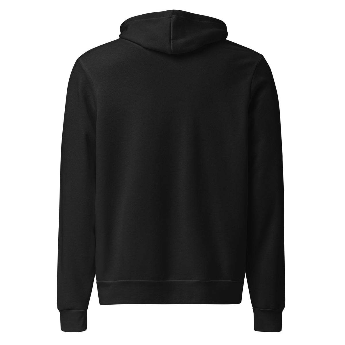 Pisces zodiac hoodie in black, back view