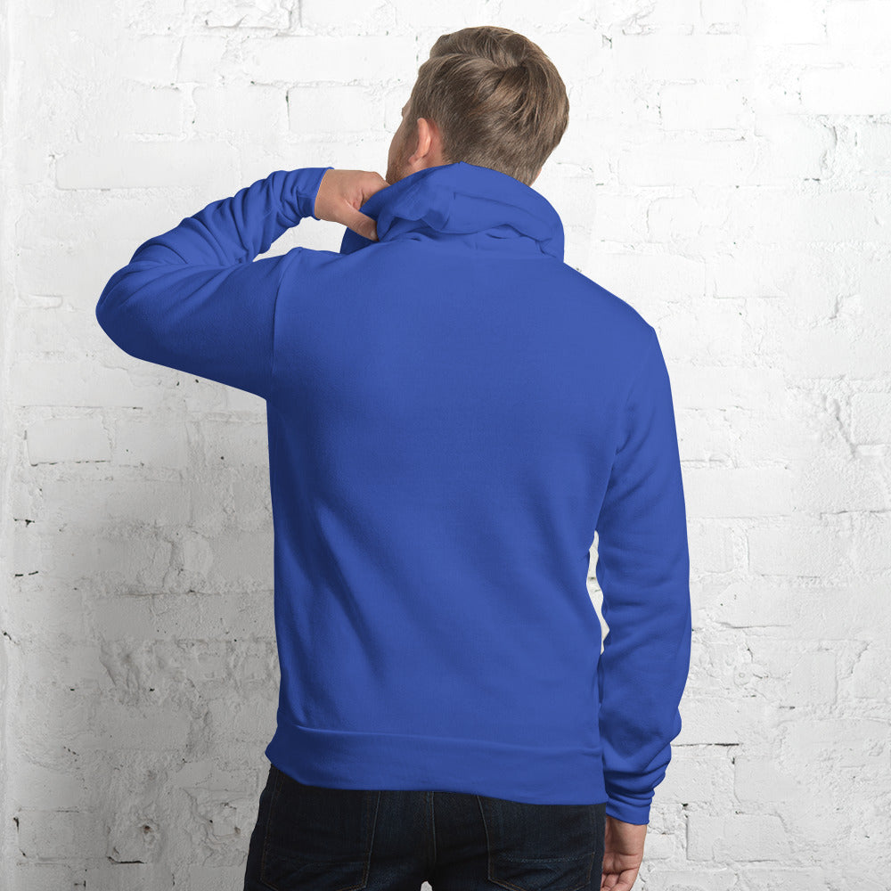 Cancer zodiac hoodie in true royal, back view