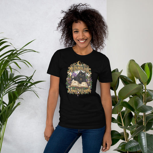 Kismet, Some Things Are Meant To Find You design, on a black unisex t-shirt, front view