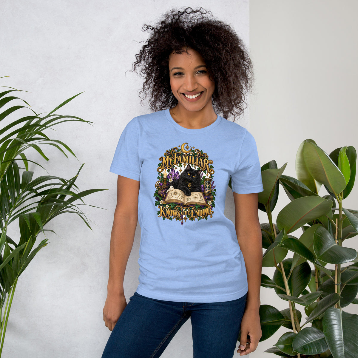 Kismet, Some Things Are Meant To Find You design, on a heather carolina blue unisex t-shirt, front view