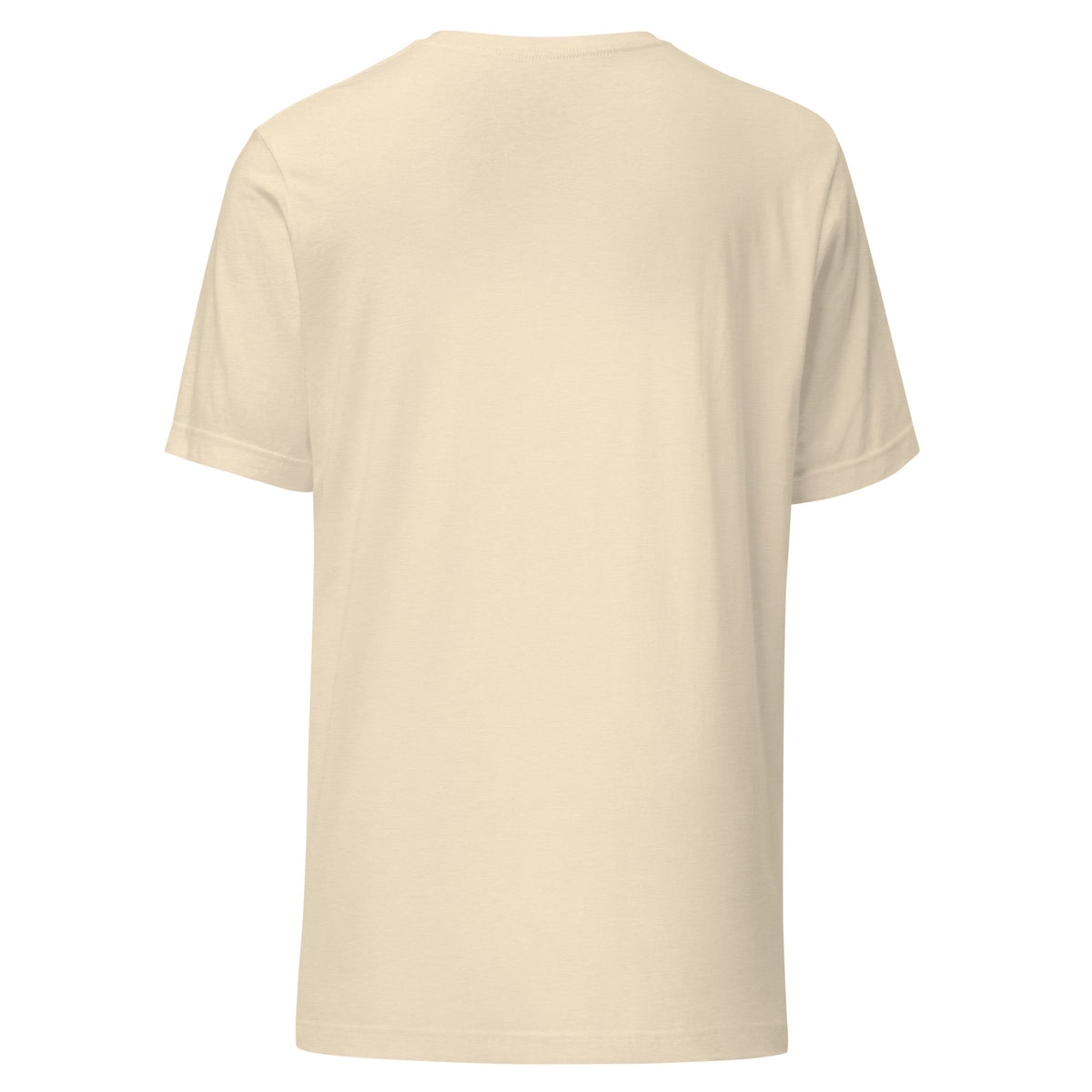 My Apothecary Has Trust Issues unisex t-shirt in heather natural, back view