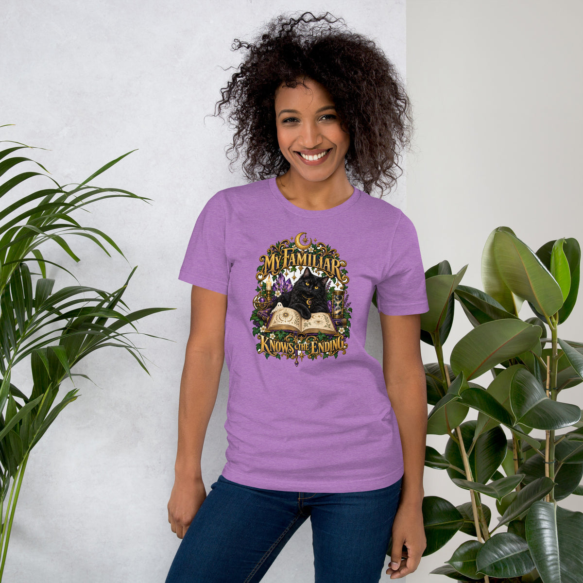Kismet, Some Things Are Meant To Find You design, on a heather team purple unisex t-shirt, front view