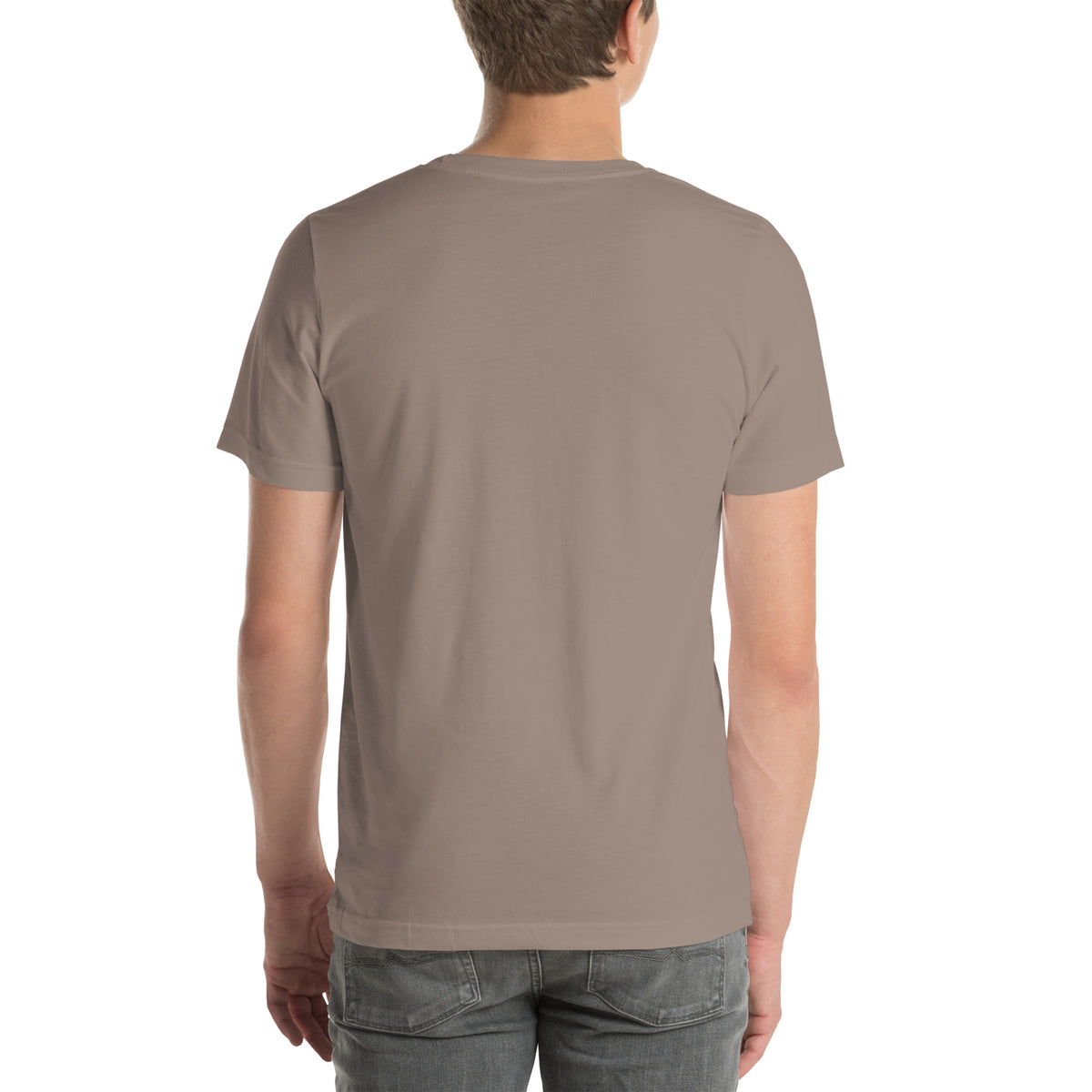 Leo zodiac t-shirt in pebble, back view