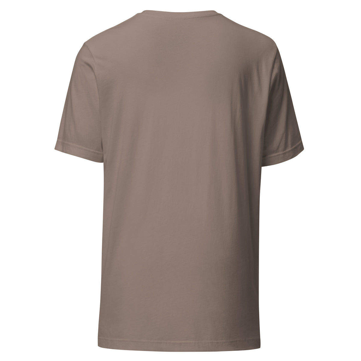 Mostly Harmless unisex t-shirt in pebble, back view