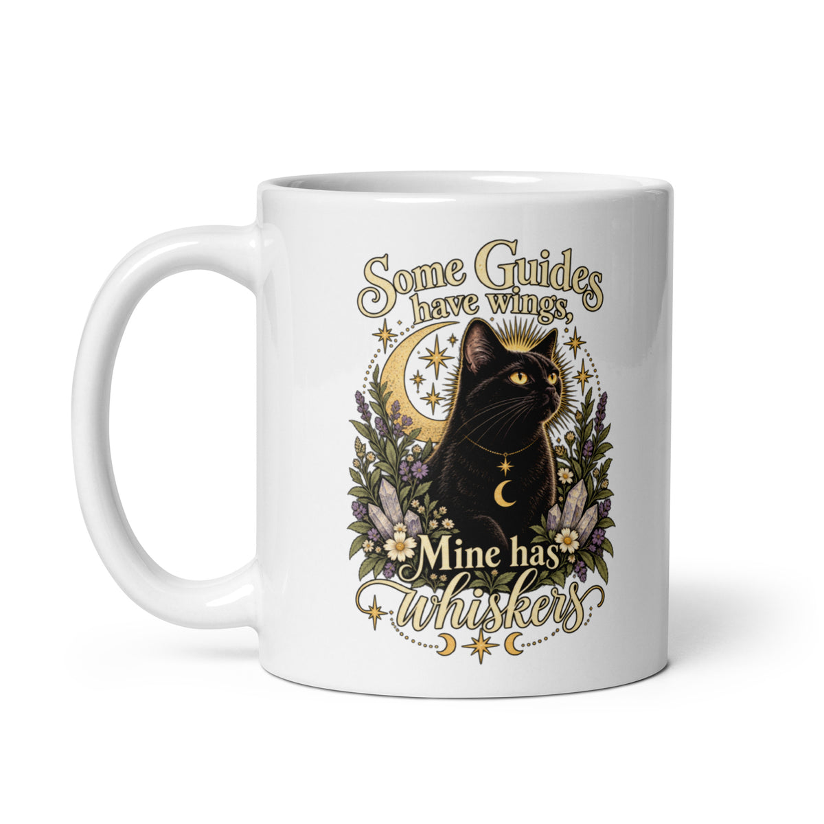 Some Guides Have Wings 11 oz white glossy mug, handle on the left