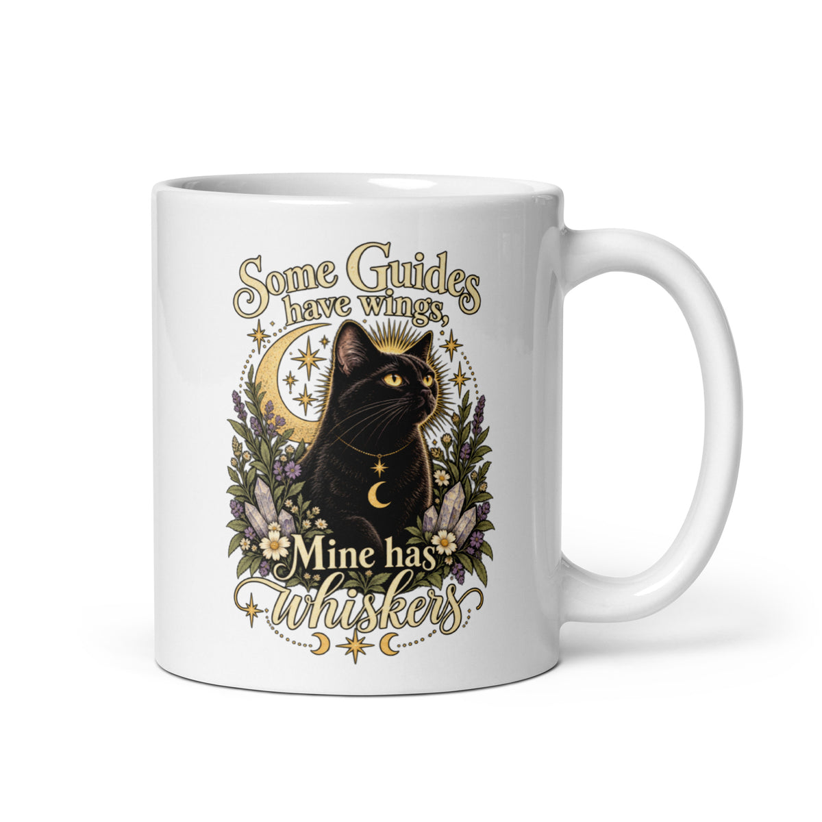 Some Guides Have Wings 11 oz white glossy mug, handle on the right